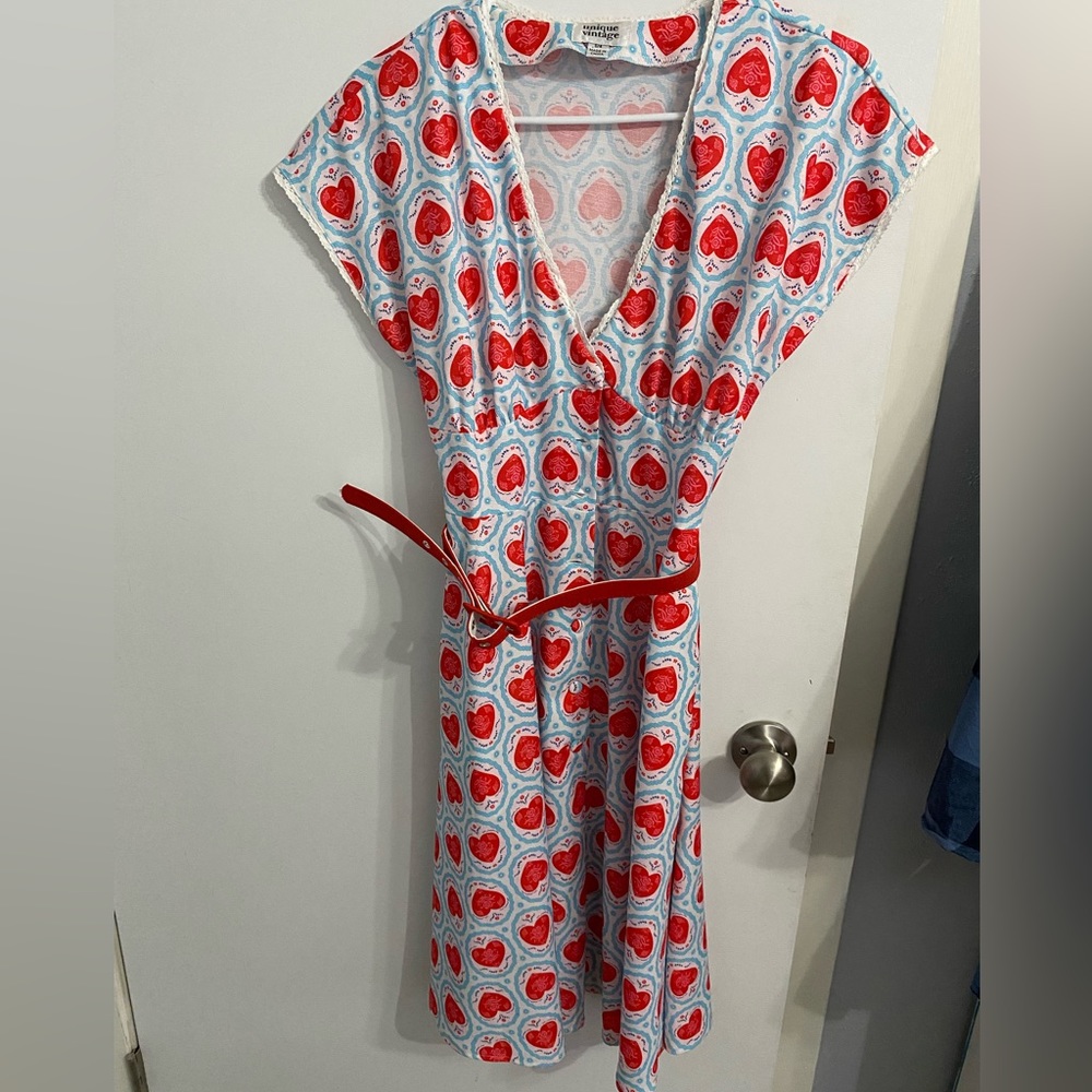 ❤️Unique vintage framed hearts swing dress❤️